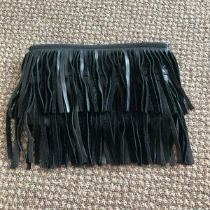 B Low the Belt Fringe Clutch